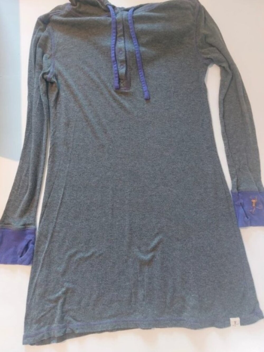 Victoria Secret Munki Munki Sleepshirt BUNDLE Hooded Thumbhole M 2pc